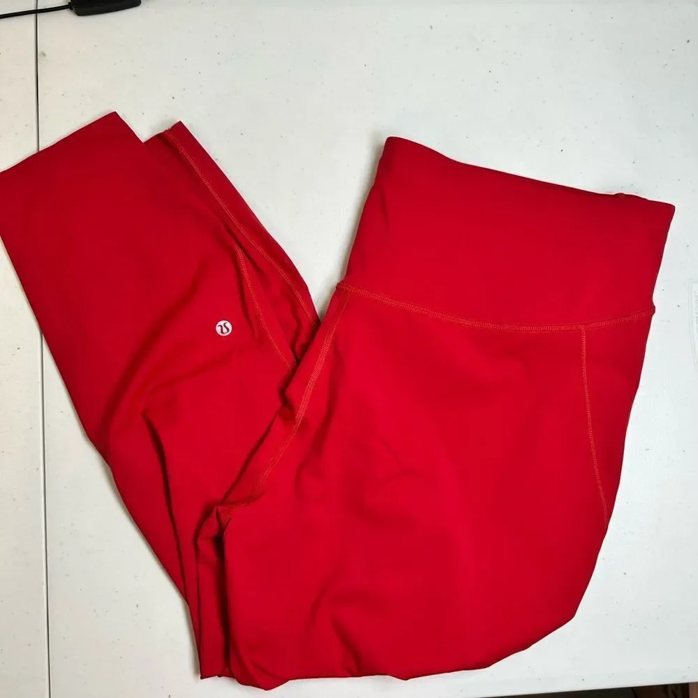 NWOT Lululemon Women’s Plus Base Pace High Rise  Red 25” Leggings - Size 20